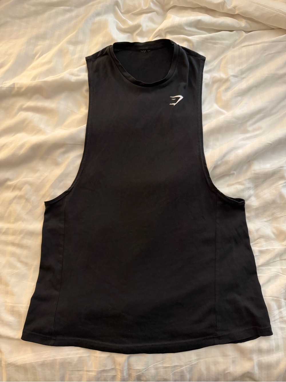 Gymshark Critical Black Men’s Muscle Tank Drop Arm Large